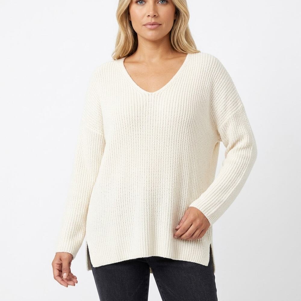NWT For the Republic Ivory Pullover Lightweight Sweater Women Size M